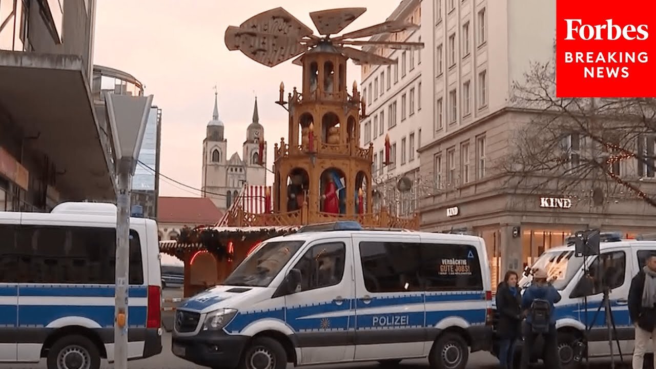 Emergency Personnel Surround The Scene Of The Christmas Market Attack In Magdeburg, Germany