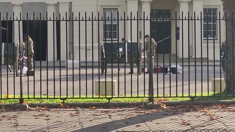 cleaning the cannons Wellington barracks #buckinghampalace