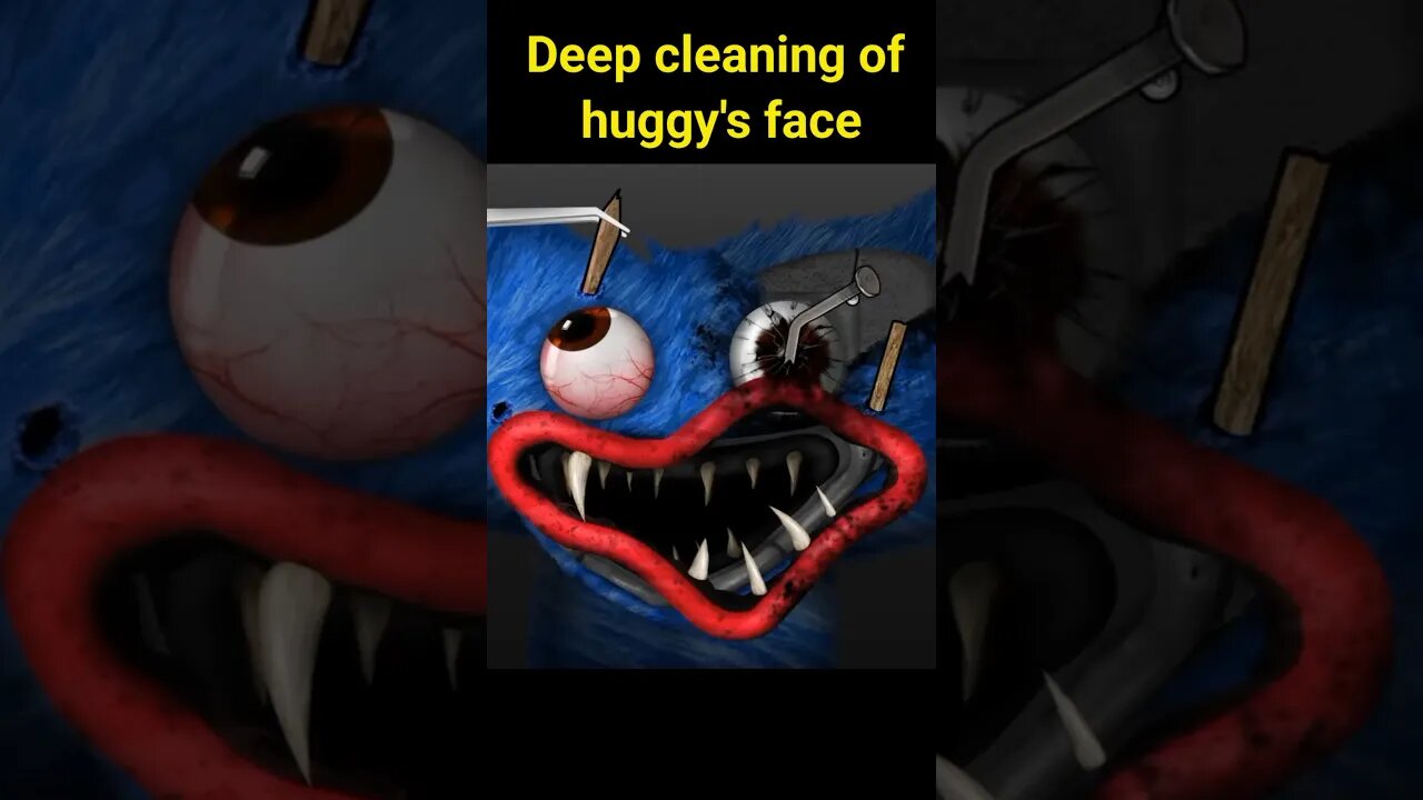 Deep cleaning of Huggy's face #shorts #animation