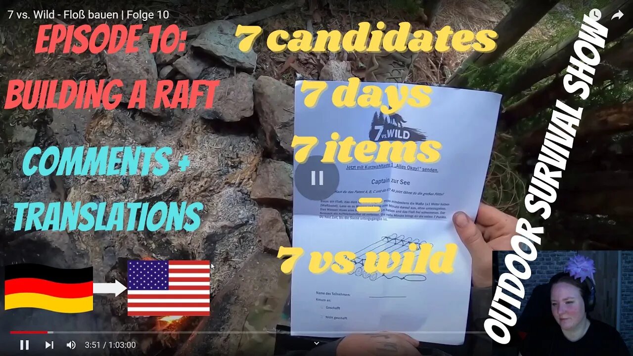 Translation and comments of Episode 10 | 7vswild Season 1 | Building a Raft