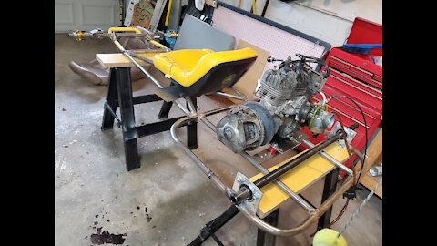 Gokart with 34hp snowmobile engine project