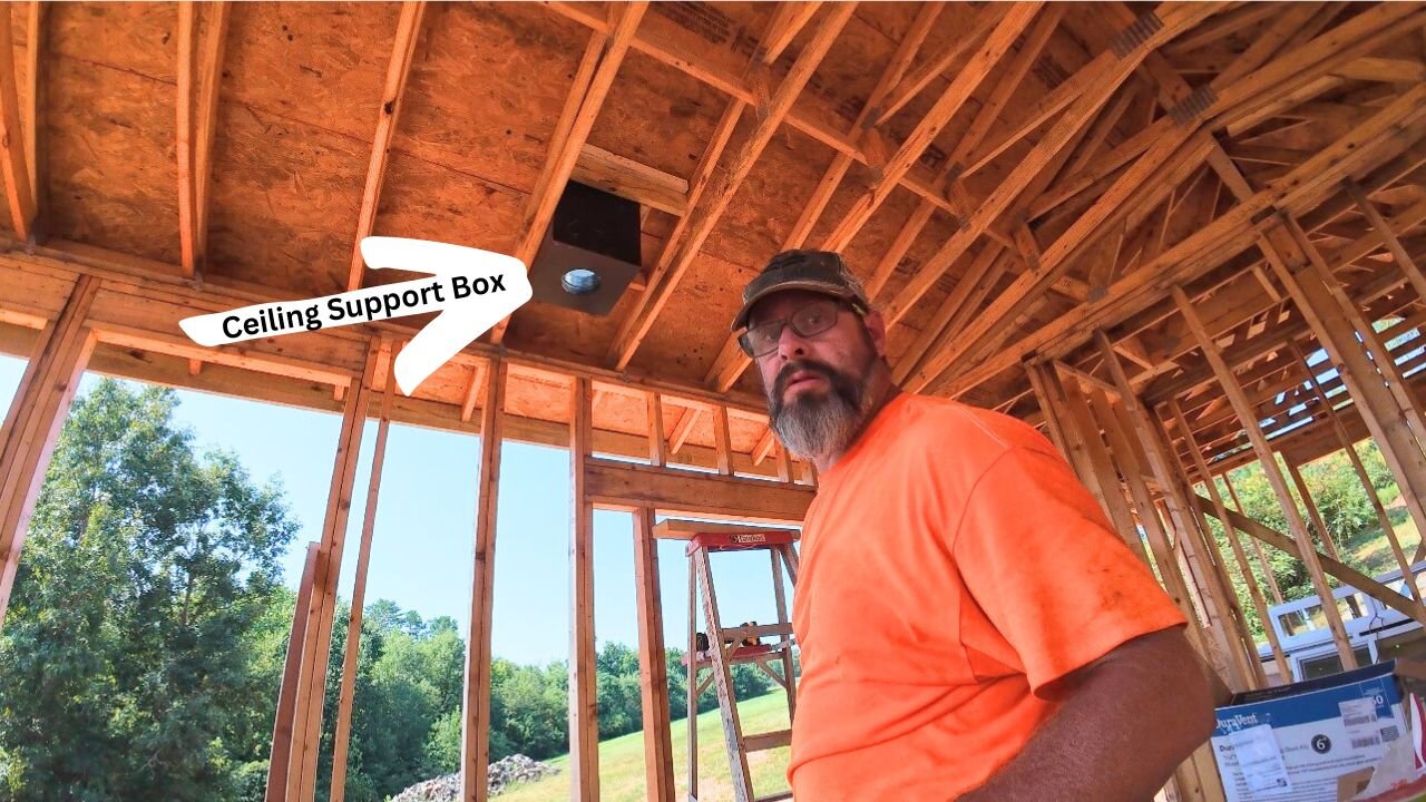 Installing Ceiling Support Box & Flashing For Chimney