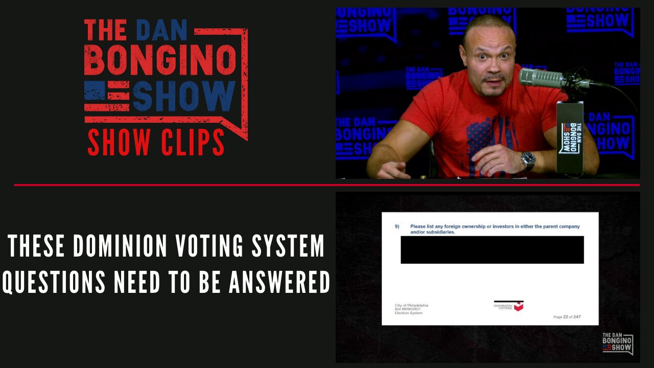 These Dominion Voting System Questions Need To Be Answered - Dan Bongino Show Clips