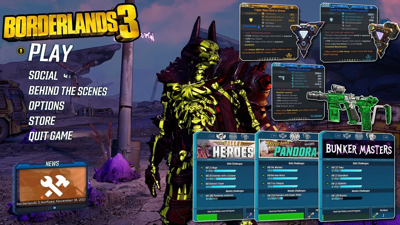 Borderlands 3 - Daily & Weekly Challenges | 07.2023 McSzakalTV