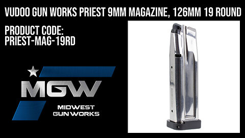 Vudoo Gun Works Priest 9mm Magazine, 126mm 19 Round - PRIEST-MAG-19RD