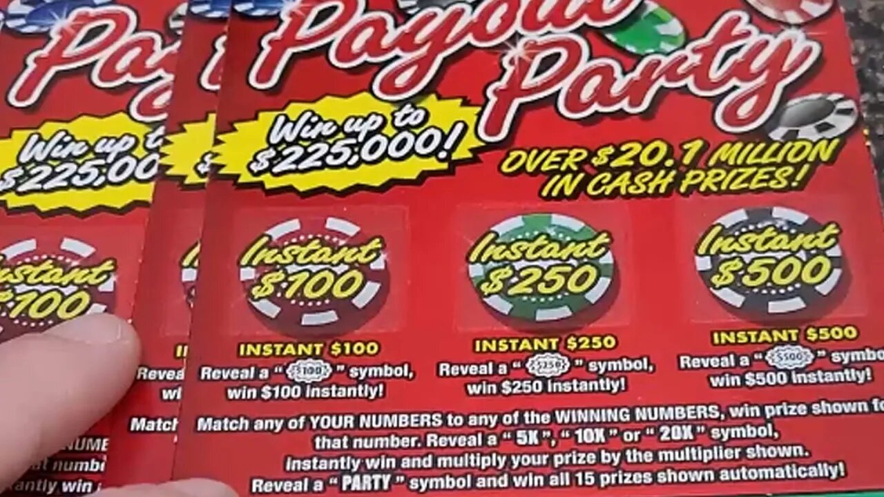 $10 Scratch Off Lottery Tickets Party Payout from Kentucky!