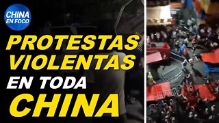 Estallan protestas violentas en toda China. Policía golpea a ciudadanos con hambre