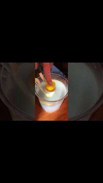 Igniting Hydrogen and Oxygen produced from water using hydrolysis.