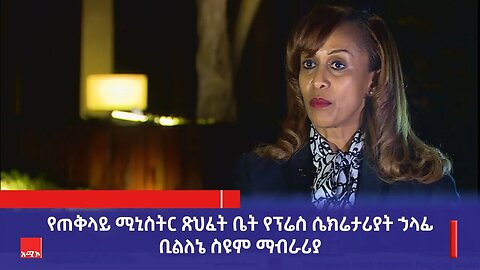 የጠቅላይ ሚኒስትር ጽህፈት ቤት የፕሬስ ሴክሬታሪያት ኃላፊ ቢልለኔ ስዩም ማብራሪያ