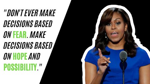 Motivational Talk Black Woman 2021- Michelle Obama Inspirational Speech