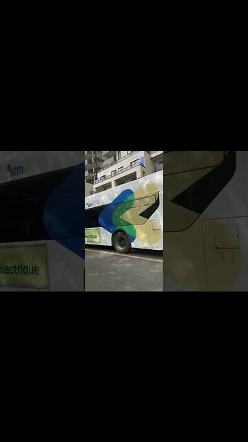 Montréal new high-tech electric bus #viralvideo #train #montreal #subway