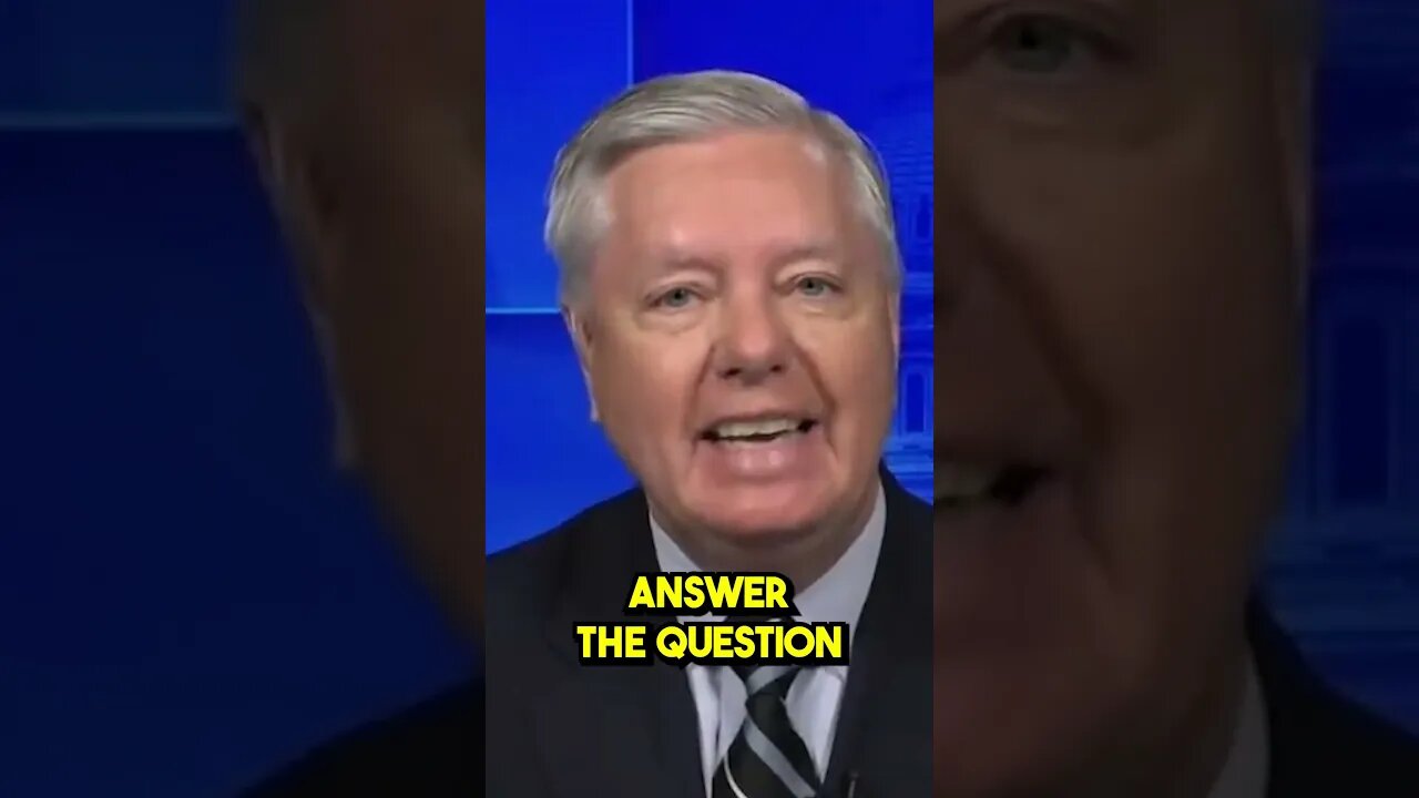 Lindsey Graham COLLAPSES when asked if Trump is innocent #shorts
