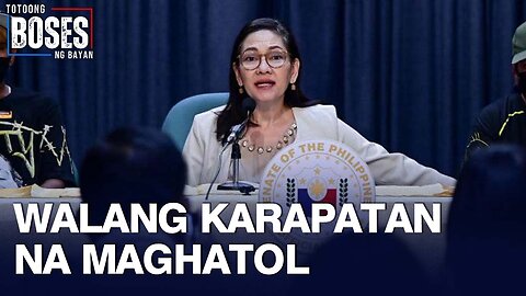 Komite sa Senado, walang karapatan na maghatol sa isang inaakusahan sa pagdinig