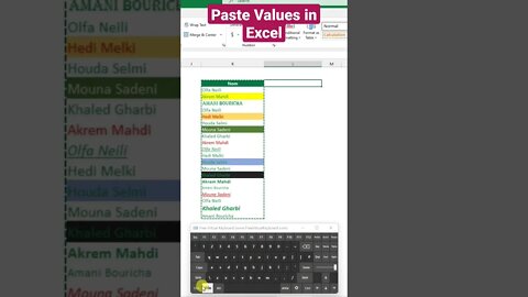 How to paste values in Excel #excel #تعليم #microsoft #اكسل #microsoftexcel #office #data #learning