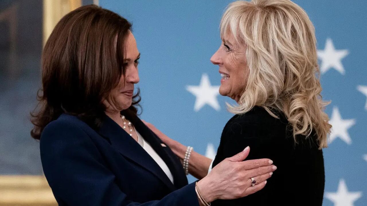 BREAKING: First Lady Jill Biden Gives Kamala Harris Stone Cold Hell