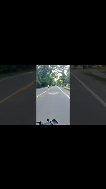 having a nice ride on motorcycle