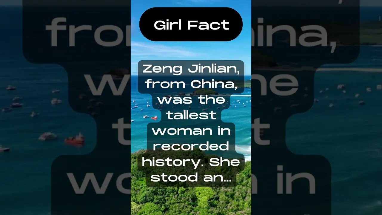 Zeng Jinlian from China, was the tallest woman in recorded history. She stood an... #shorts
