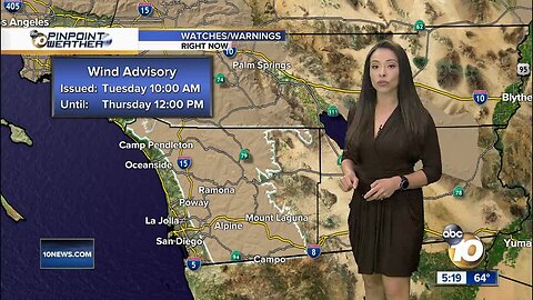 10News Pinpoint Weather with Meteorologist Angelica Campos