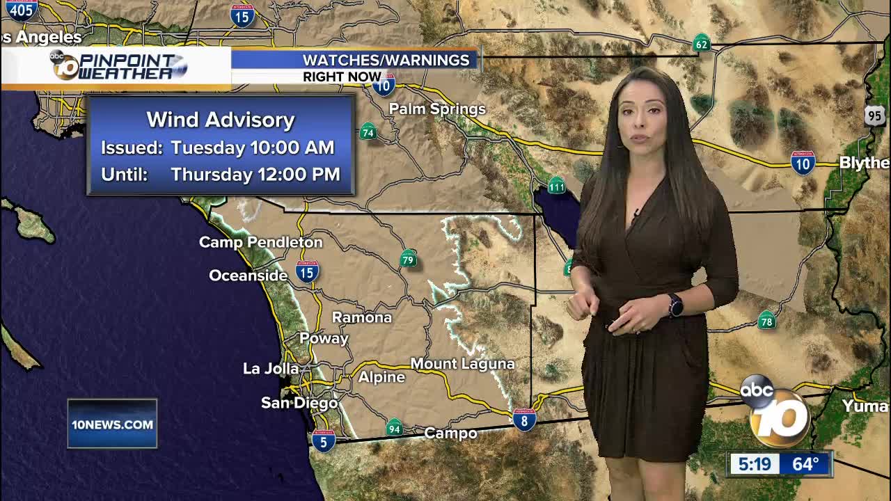 10News Pinpoint Weather with Meteorologist Angelica Campos