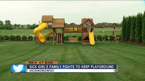 Sick child's family fights to keep playground