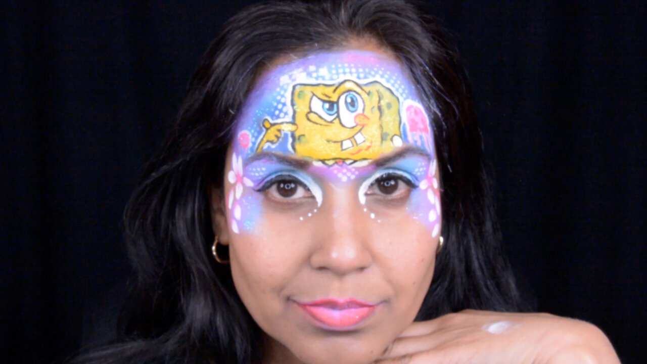 Spongebob Square Pant face paint