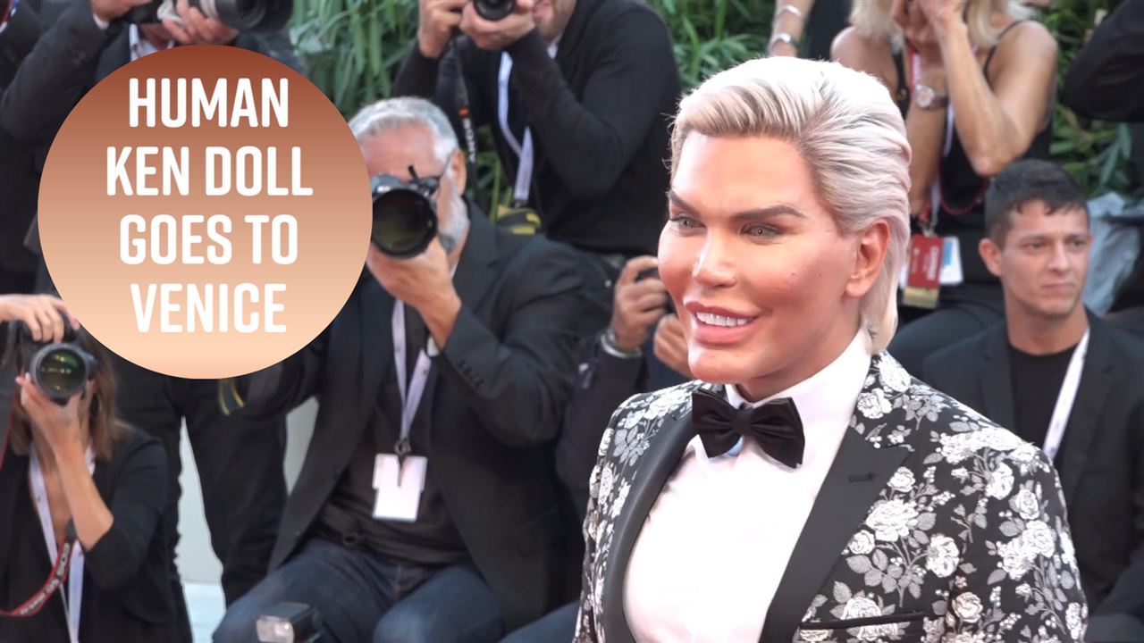 Human Ken doll tries to redeem himself at Venice after Big Brother fiasco