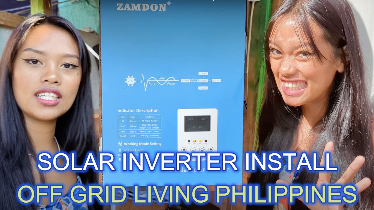 🇵🇭 NEW SOLAR INVERTER INSTALL, SET UP & FILIPINO TACOS Off Grid Filipina Family Living Philippines