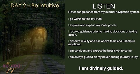 Journey 2 Joy - BE INTUITIVE