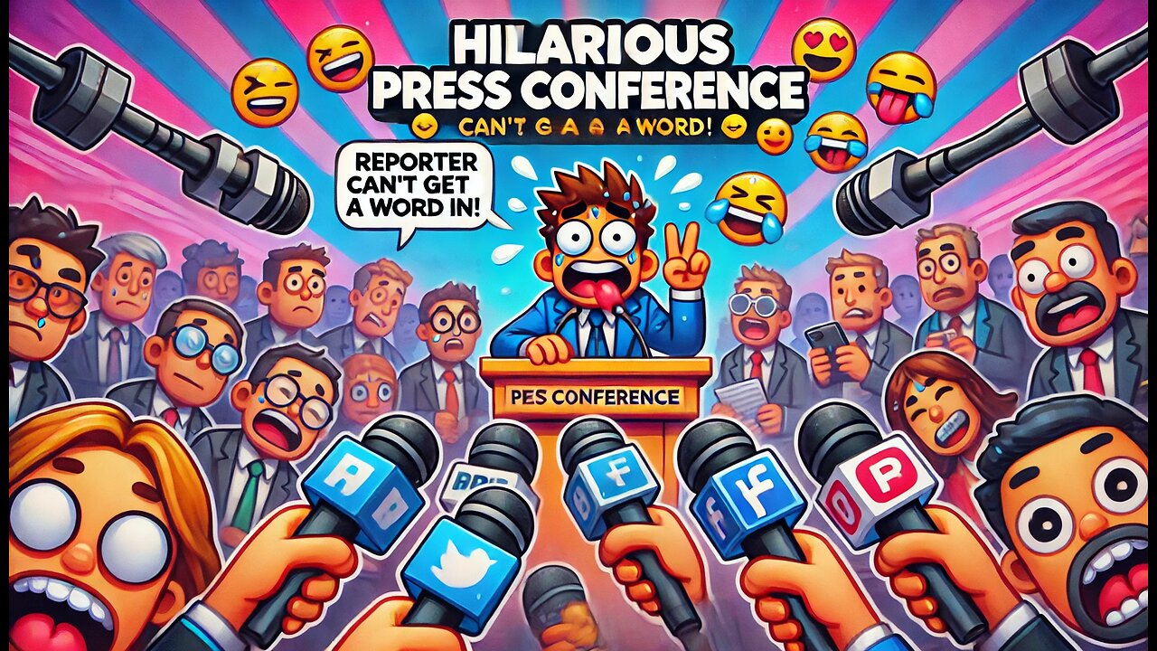 🎤 Hilarious Press Conference Chaos – Reporter Can't Get a Word In! 😂