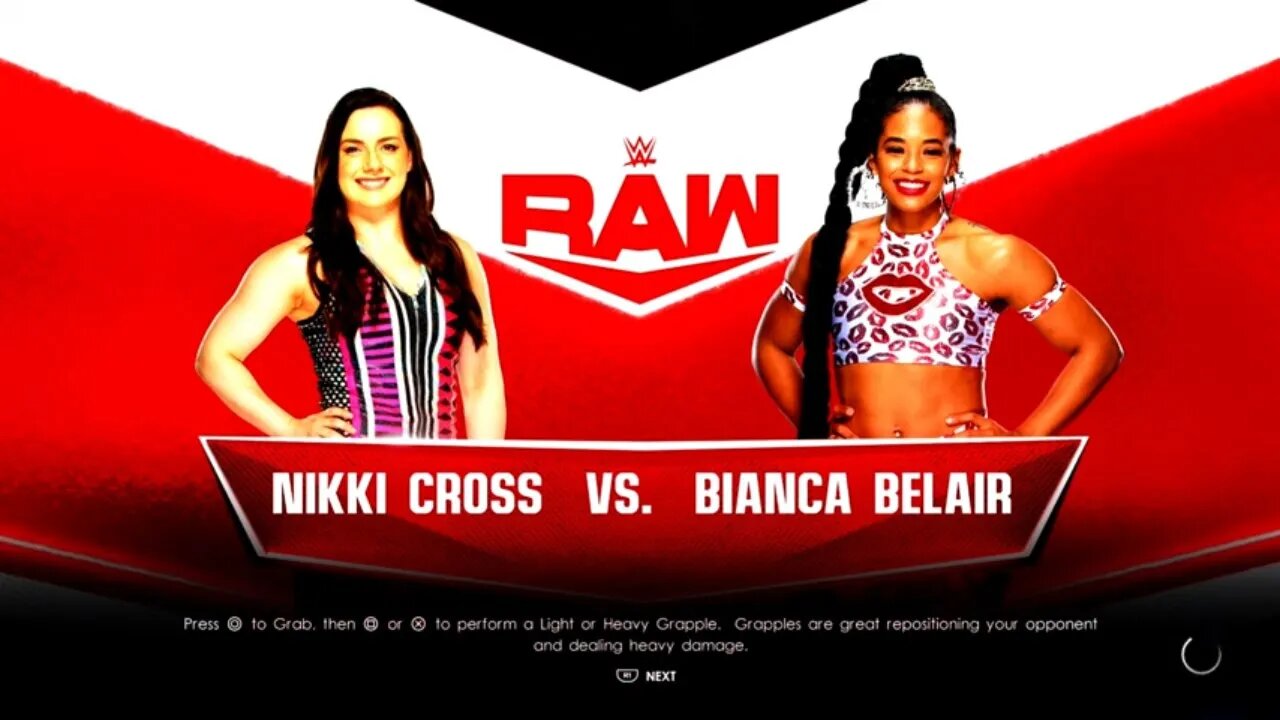 WWE Monday Night Raw Nikki Cross vs Bianca Belair