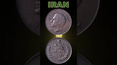 Iran 10 rials 1973.#shorts #coinnotesz