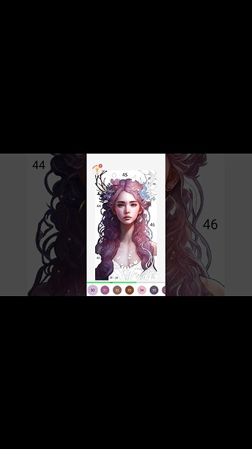 Color by number - pretty lady