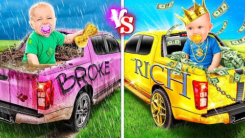 Building Secret Room in a Pickup! Rich vs Broke!.mp4