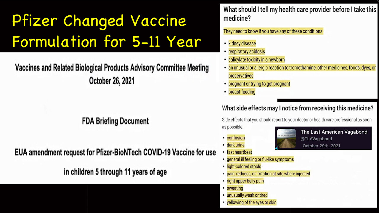 Pfizer Changed Vaccine Formulation for 5-11 Year