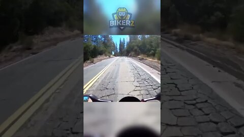 Biker had a close call...