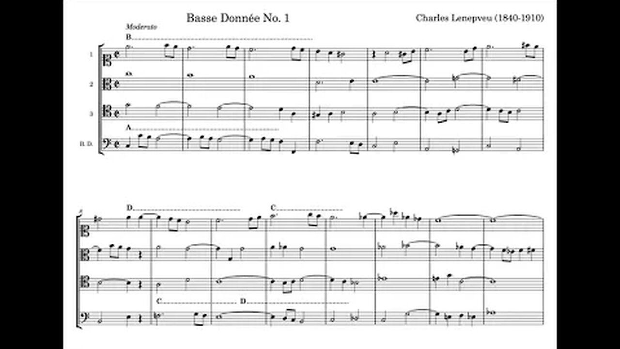 Basse Donnée No. 1 (Leçons d'Harmonie - Charles Lenepveu)