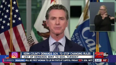 Kern County sends list of demands to Gov. Newsom