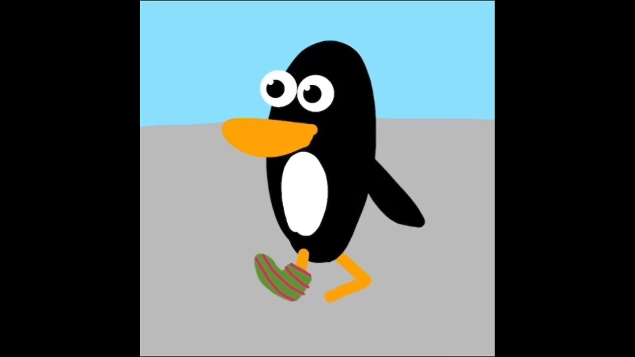 Penguin With a Funky Shoe Animation