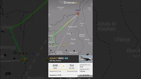 SILK WAY AIRLINES HEADED FOR TEL AVIV DISAPPEARS OVER LEBANON AFTER WEIRD TURNS OCT 14 2023 1130 PM