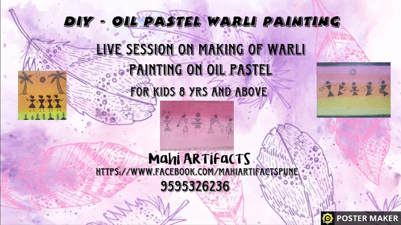 Live Session on Warli on Oil Pastel Drawing