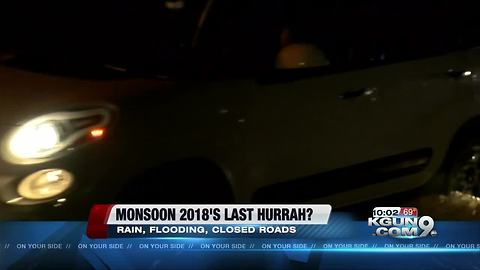 Storms cause running washes, traffic and flooded roads