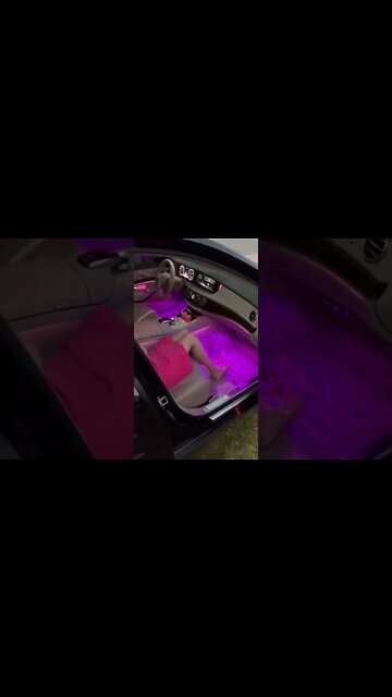 LED Car Interior Decoration Lights RGB Floor Atmosphere Light Strip Music Control Neon Lamp