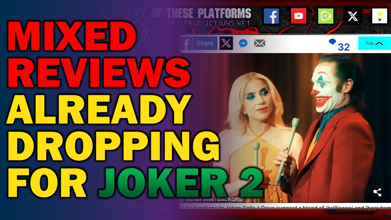 Reviews are coming in for the new JOKER movie, and it's a mixed bag.