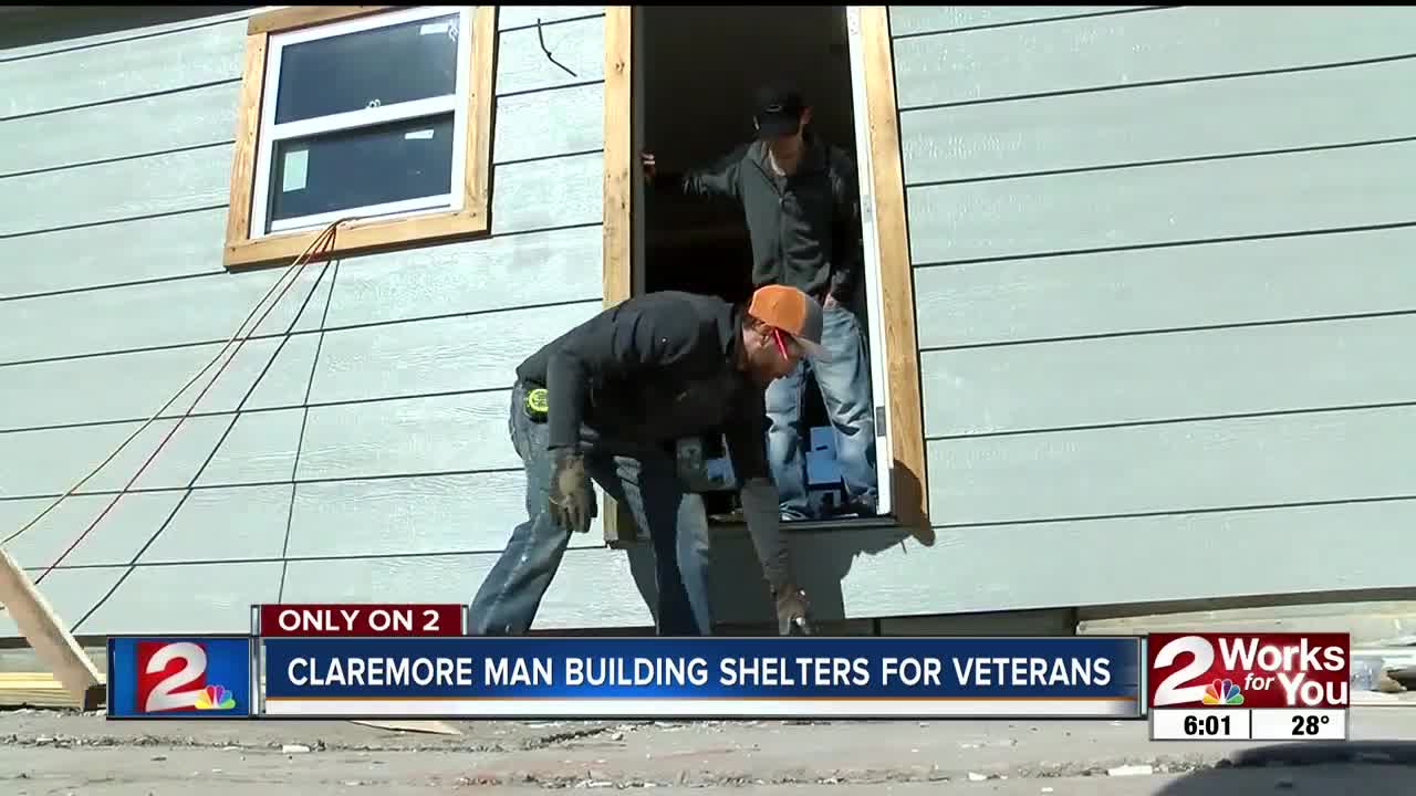 Claremore man building shelters for homeless veterans