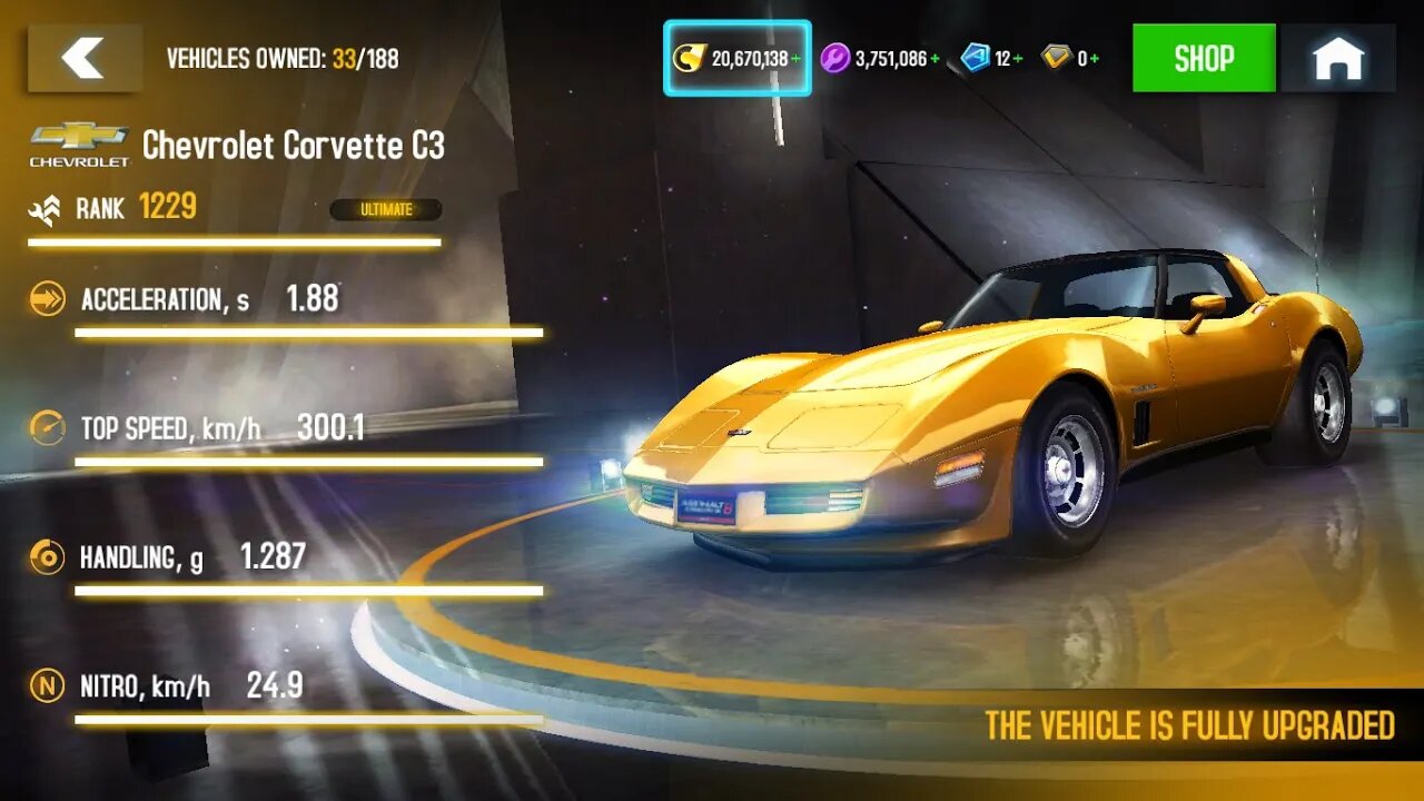 Asphalt 8 Airborne 2023 world series gameplay Chevrolet Corvette C3