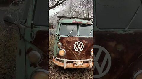 VW Bus Ice Storm Recovery #shorts #volkswagen