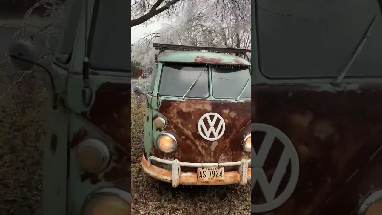 VW Bus Ice Storm Recovery #shorts #volkswagen