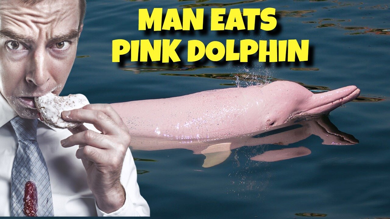 MAN EATS A PINK DOLPHIN