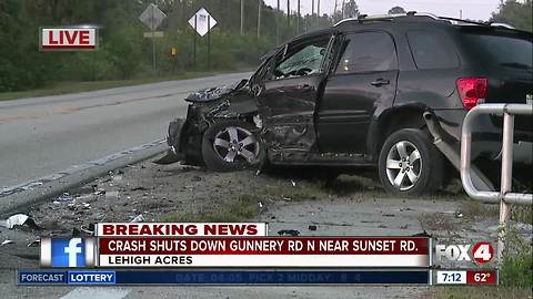 Head-on crash closes Gunnery Road Friday morning