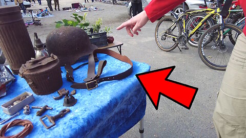 A windy day at the flea market. Despite the weather, people came out to sell their stuff